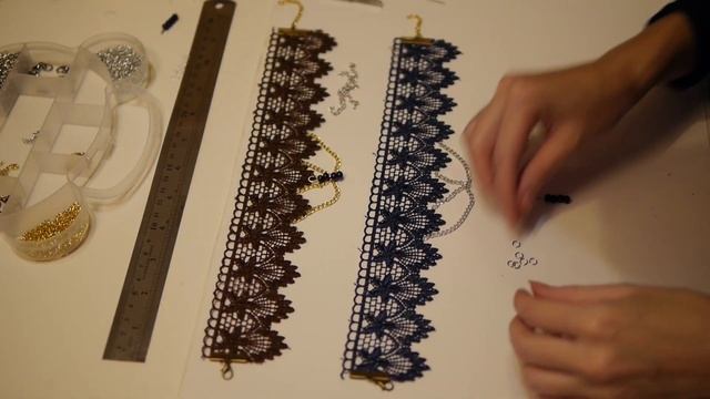 Чокер синий и коричневый.Diy смотреть онлайн