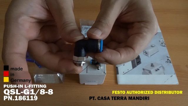 FESTO PUSH-IN L-FITTING QSL-G1/8-8 PN.186119 смотреть онлайн