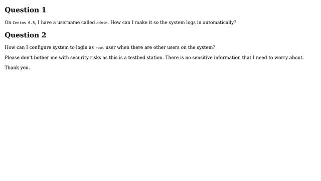 Unix & Linux: How do I remove login password for Centos6.5? смотреть онлайн