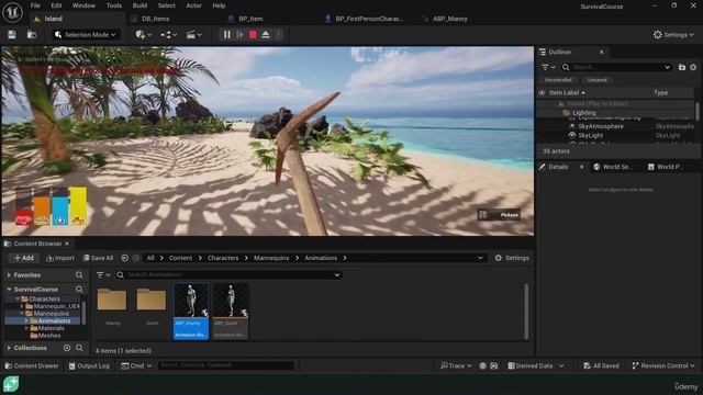Unreal Engine 5.4 - Создайте полноценную игру на выживание#3 смотреть онлайн