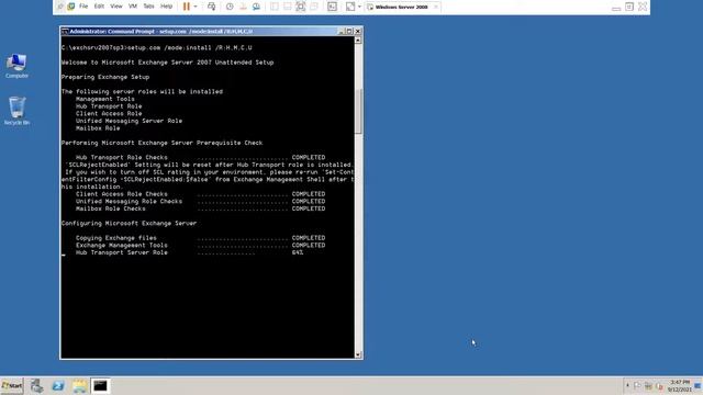 Microsoft Exchange Server Roles Installation in Windows Server 2008 R2 смотреть онлайн
