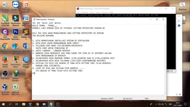 SETTING REPOSITORY DEBIAN DI VIRTUALBOX #2 | TUGAS VK4 смотреть онлайн