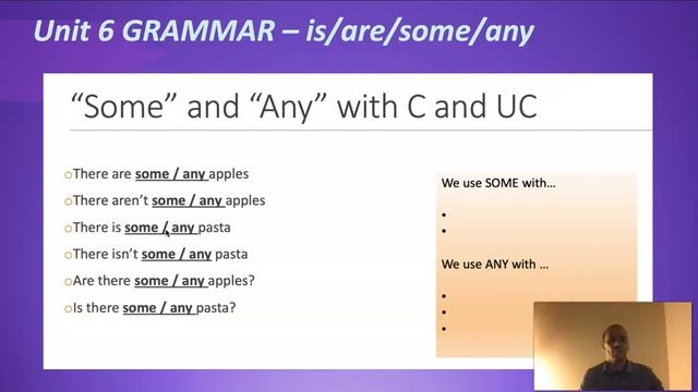 Unit 6 - Grammar - is/are/some/any смотреть онлайн