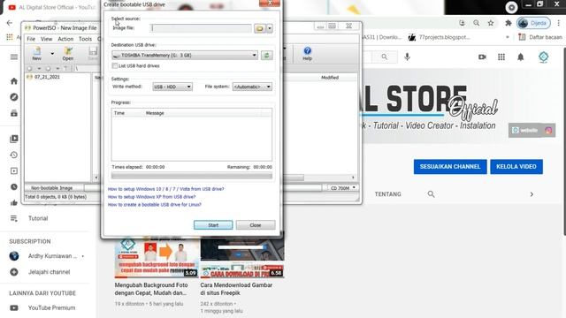 Cara Membuat Booting / Bootable di Flashdisk Windows 7 menggunakan POWER ISO смотреть онлайн