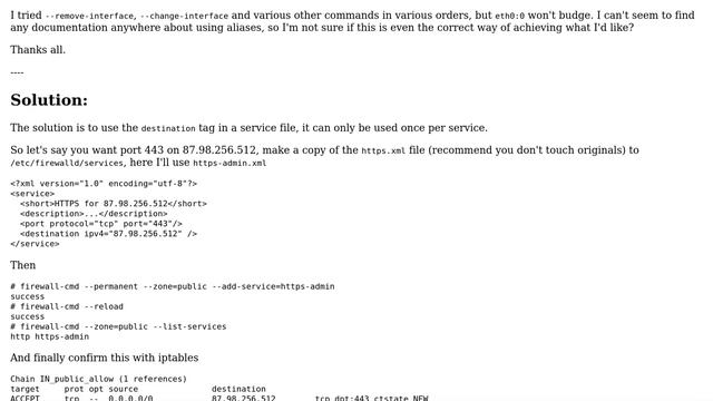 DevOps & SysAdmins: Firewalld with an IP alias (eth0:0) смотреть онлайн