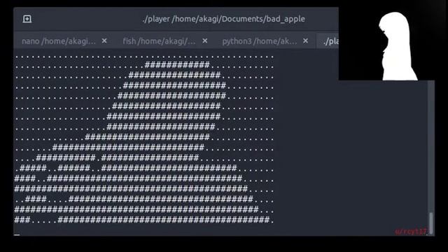 Bad apple, but ASCII in bash смотреть онлайн