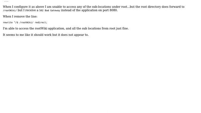 How to do a redirect from the root location in nginx without preventing access to sub locations? смотреть онлайн