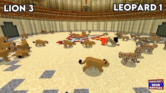 LION VS LEOPARD (Minecraft Mob Battle)