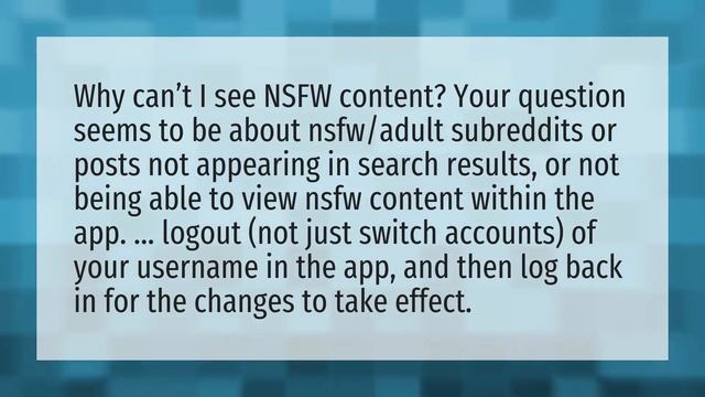Why can't I see NSFW content on Reddit app? смотреть онлайн