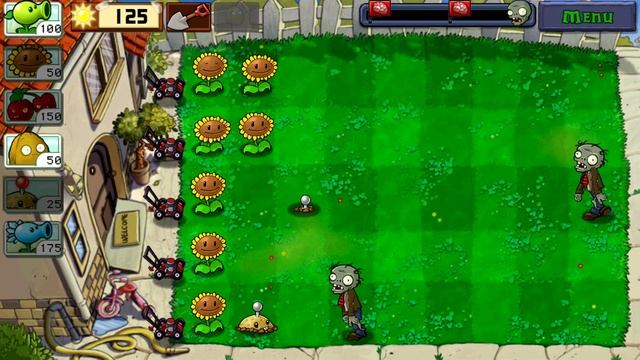 Plants vs. Zombies - Gameplay Walkthrough Part 2 Levels 6-7 (Android,iOS) смотреть онлайн