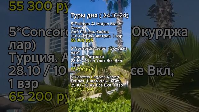 ⭐️⭐️⭐️ТУРЫ ДНЯ (24.10.24)⭐️⭐️⭐️