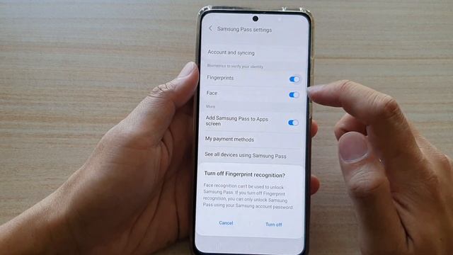 Galaxy S21/Ultra/Plus: How To Enable/Disable Fingerprint Or Face Recognition For Samsung Pass