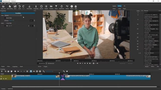 How to Add Transition in Shotcut Free Video Editor | 1 Minute Video Editing Tutorial हिंदी में смотреть онлайн