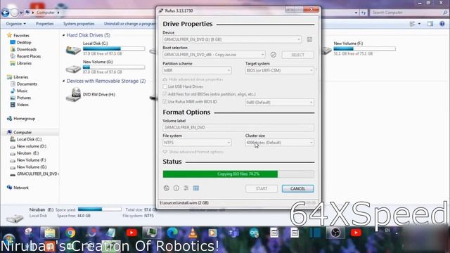 Universe of PCs #3 |How to install OS using Rufus(under 2 minutes) | Niruban's Creation Of Robotics смотреть онлайн