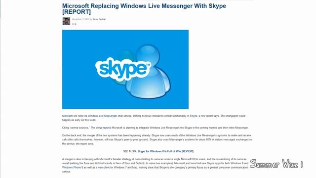 Microsoft Replacing Windows Live Messenger With Skype смотреть онлайн