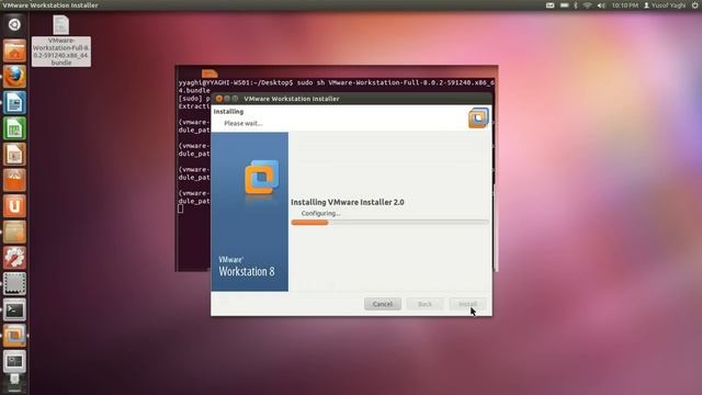 VMware Workstation 8 on Ubuntu 11.10 смотреть онлайн