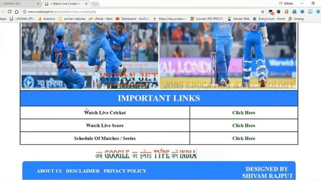 WATCH LIVE CRICKET WITHOUT SOFTWARE OR ANDROID APP BY INDIAN JET смотреть онлайн