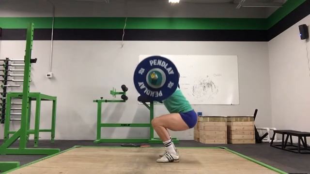 Squat clean + push press + push jerk + split jerk x6 - 3@52, 3@57 смотреть онлайн