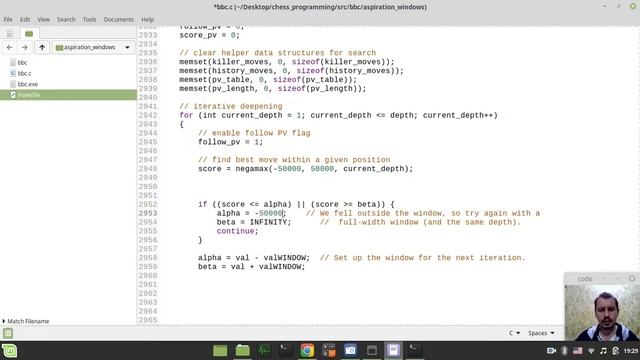64-Bitboard CHESS ENGINE in C adjusting ASPIRATION WINDOW during iterative deepening смотреть онлайн