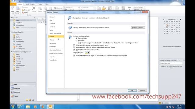 How to stop search indexing in Outlook 2010 смотреть онлайн