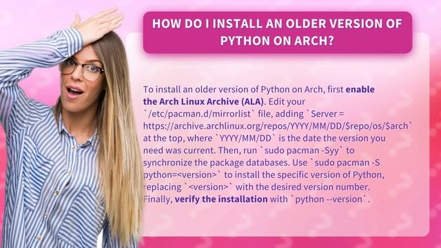 How do I install an older version of Python on Arch? смотреть онлайн