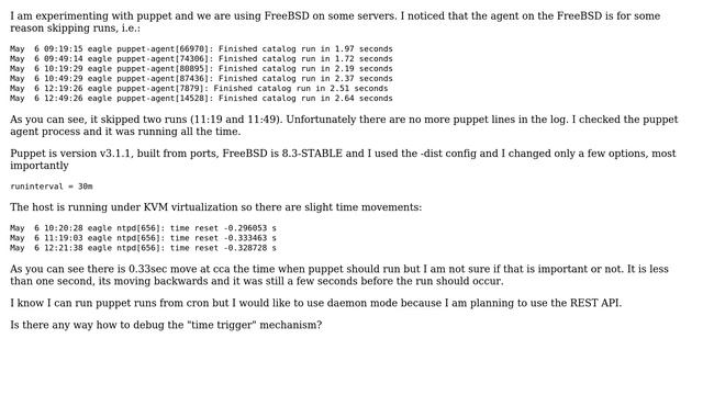 DevOps & SysAdmins: Puppet agent on FreeBSD skipping runs смотреть онлайн