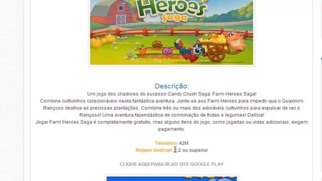 Downlod Farm Heroes Saga Jogo Android APK Free смотреть онлайн
