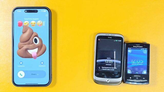 BIG APPLE TO TWO SMALL ANDROID INCOMING CALLS IPHONE 15 PRO MAX VS HTC & SONY FACETIME смотреть онлайн
