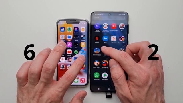 Iphone 13 Mini vs Samsung S21 Plus 5G Comparison Speed Test смотреть онлайн