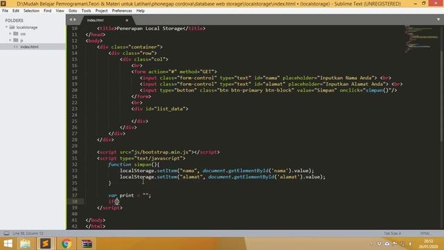 Local Storage untuk Menyimpan Data Aplikasi Mobile Android, iOS dll - PhoneGap/Cordova смотреть онлайн