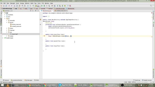 Music App in Android Studio With Options Of Play, Stop, Pause Tutorial 13 Urdu - Hindi смотреть онлайн