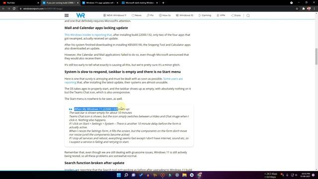 Windows 11 Insider Preview Build 22000.132 Bugs and Issues смотреть онлайн