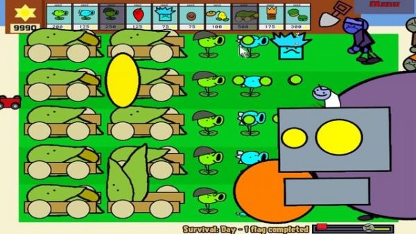 All Pea PvZ vs Cob Cannon vs Dr Zomboss Plants vs Zombies Minigames Zombotany 2