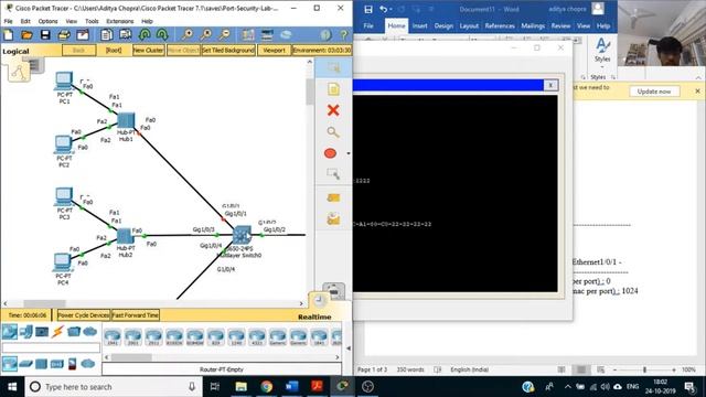 Port Security in Cisco packet tracer смотреть онлайн