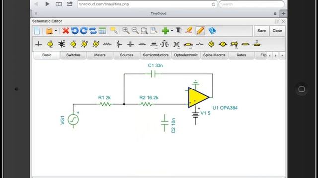 Creating and Analyzing a Circuit on the iPad with TINACloud смотреть онлайн