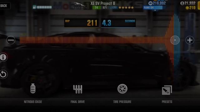 CSR2/Jaguar XE SV Project8, shift&tune/11.323/+1281 смотреть онлайн