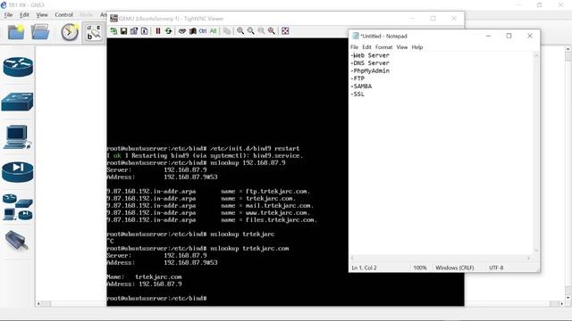 Konfigurasi (Server, Router & 3 Client) pada QEMU GNS3 смотреть онлайн
