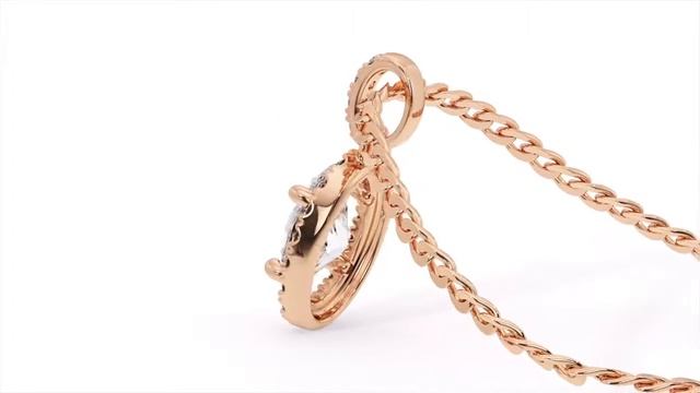 BIJOU - Oval Diamond Pendant (O-PR4405-R) смотреть онлайн