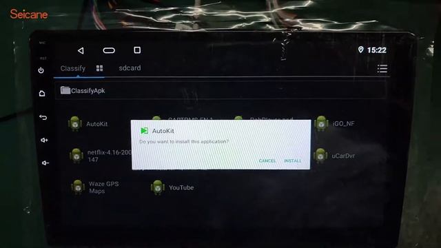 How to install the APK application in Seicane H6 serie car radio gps navigation system смотреть онлайн