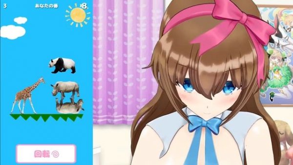 【どうぶつタワーバトル】５勝目指してあなたと勝負?マジウケるこのゲームｗ【YUA.Games】