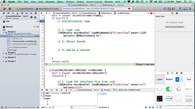 Custom UIView from Xib file Loaded Programmatically in Xcode 5 - Part 2 смотреть онлайн