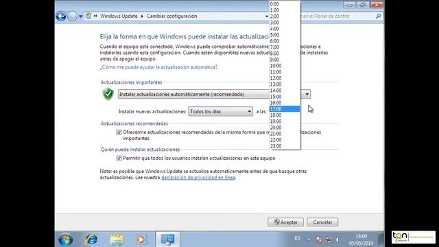 Videotutorial cambio actualizaciones windows 7 смотреть онлайн