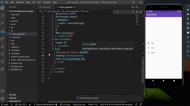 Flutter RadioListTile Basics Need To Know | Flutter Tutorials смотреть онлайн
