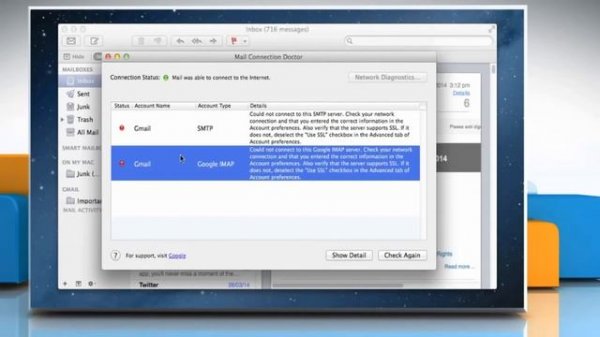 iYogi Help Call +1 800 314 8053 How to use the Mail Connection Doctor in Mac® OS X™