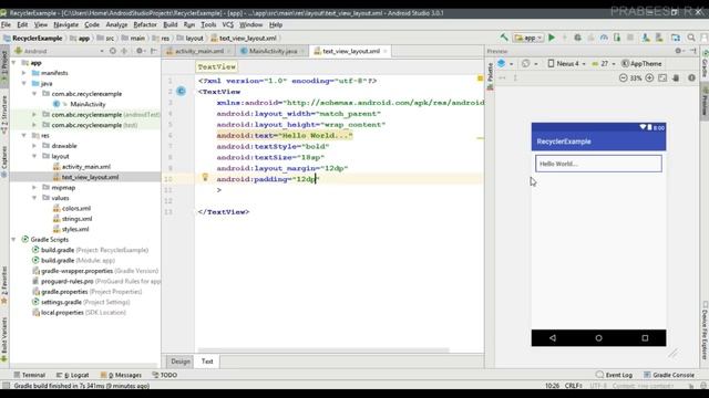 Android tutorial (2018) - 29 - Display List of Items using RecyclerView смотреть онлайн