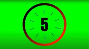 15 seconds countdown timer with number display & with Alarm 🔔 | Greenscreen | copyright free