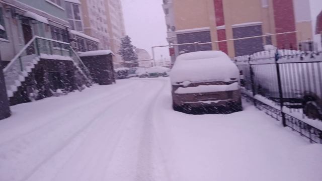 Сугробы в Симферополе 13.02.2021 смотреть онлайн