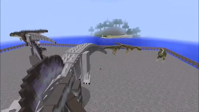 Minecraft 1.8 Jurassic World 2.0 Mod SPINOSAURUS VS INDOMINUS VS GIGANOTOSAURUS! смотреть онлайн