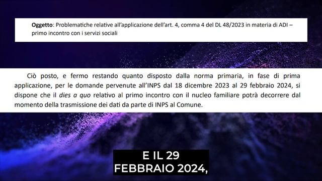 Novità ASSEGNO DI INCLUSIONE E SERVIZI SOCIALI mini proroga 120 GIORNI PRIMO APPUNTAMENTO смотреть онлайн