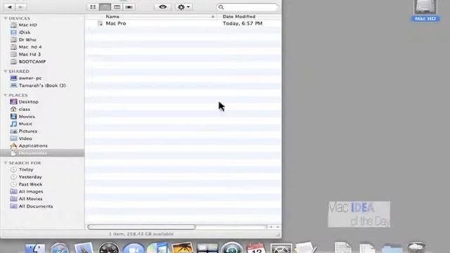 Adding And Removing Items In The Dock Using Mac OS 10.6
